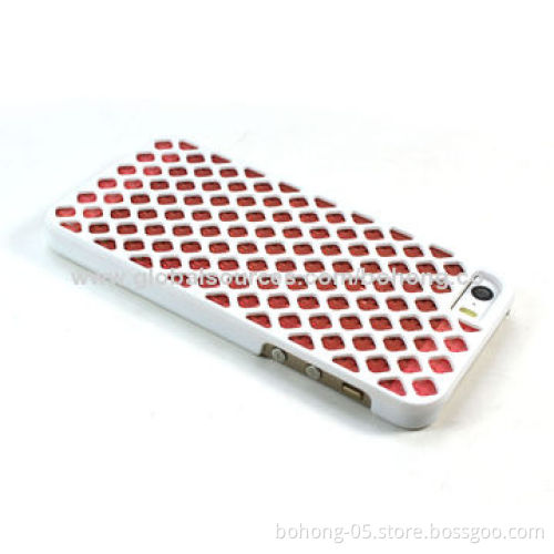 PC Cases for iPhone 5S, Inner Transparent PC + Otter Rubber PC Case with Honey PatternNew
